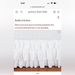 Pottery Barn Kids Ruffle crib skirt